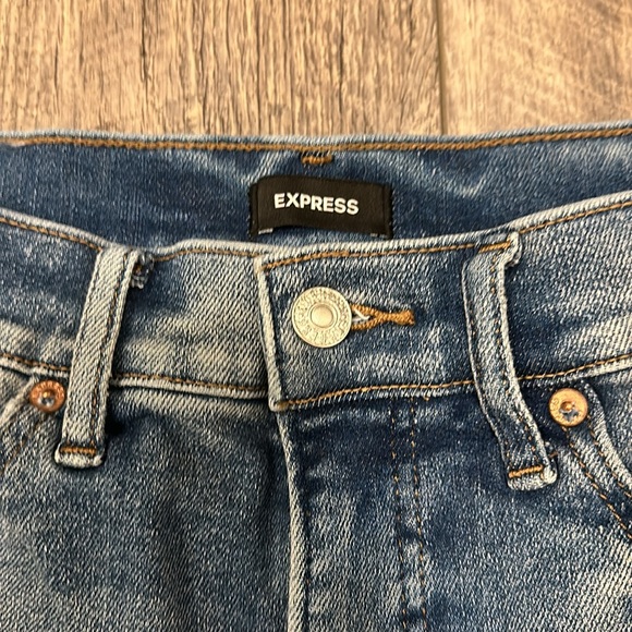 Women’s Distressed Express Jeans White Label Skinny High Rise Size 4 Short - Picture 3 of 7